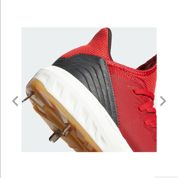 adidas Men's Icon 4 Gum Metal Baseball Cleats - Picture 5 of 9